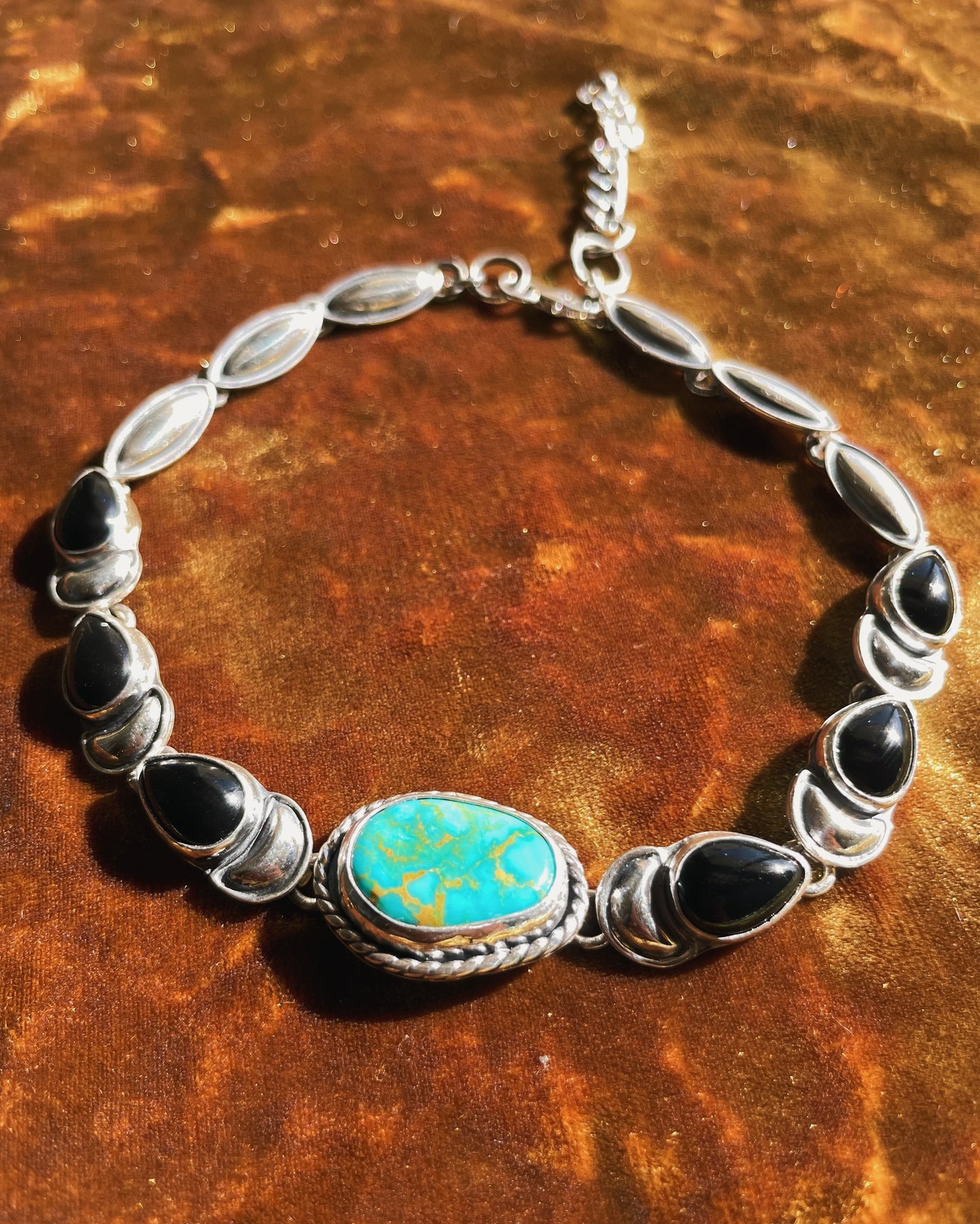 Sonoran & Onyx Turquoise Choker