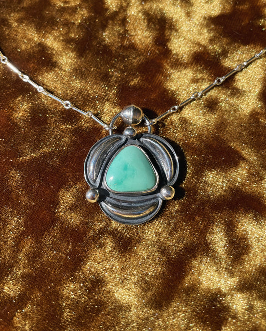 Sonoran Mountain Turquoise in Sterling Silver necklace