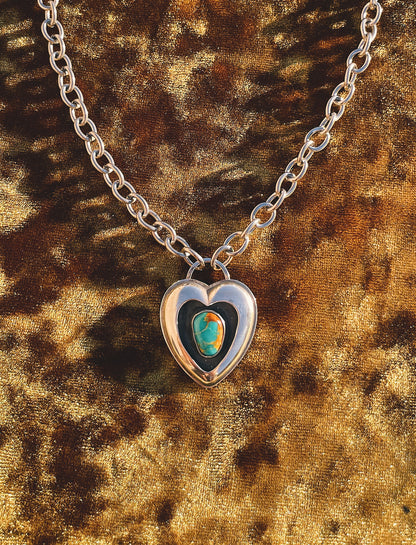 Sterling Silver Heartthrob shadowbox choker