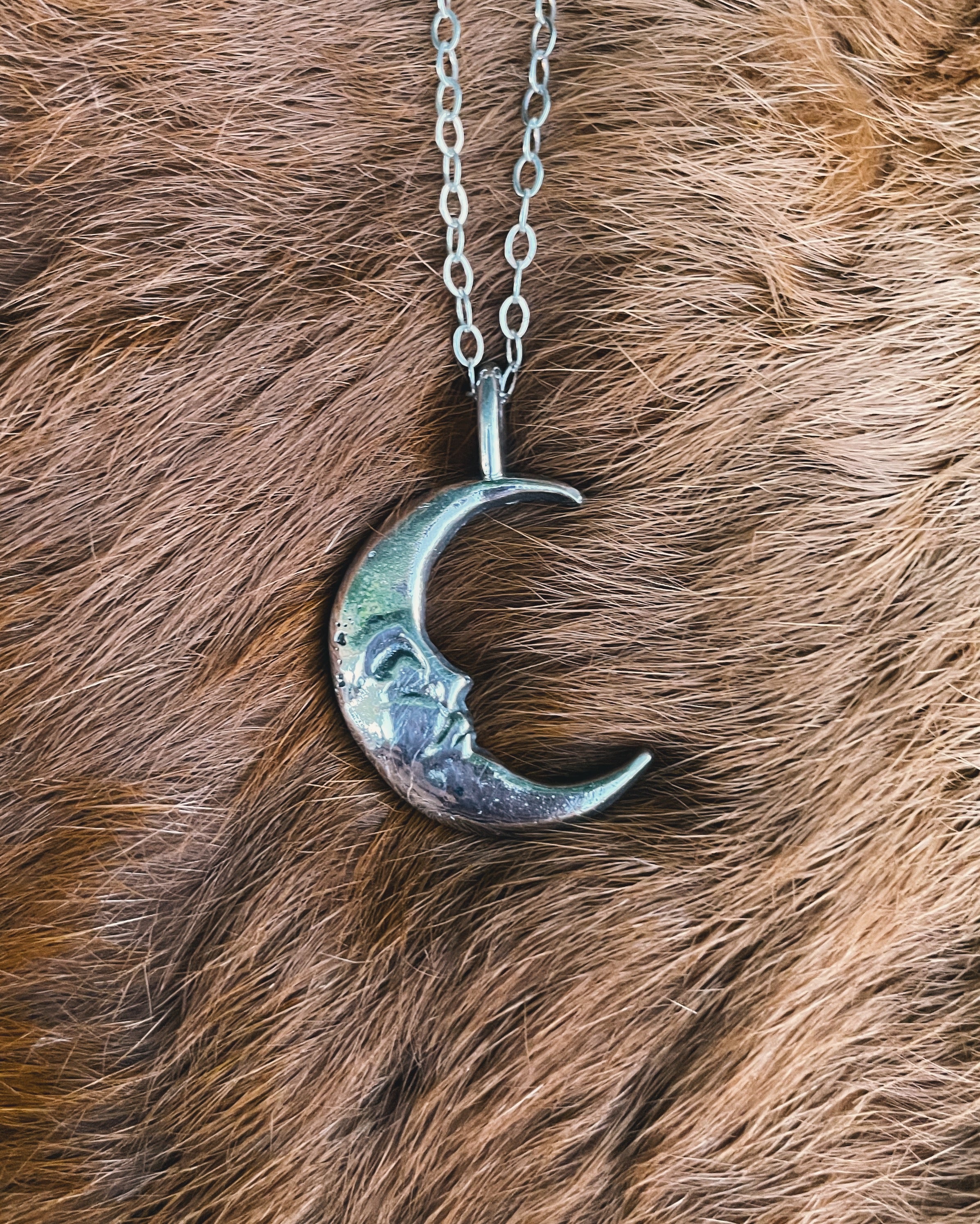 Sterling outlet man in the moon pendant