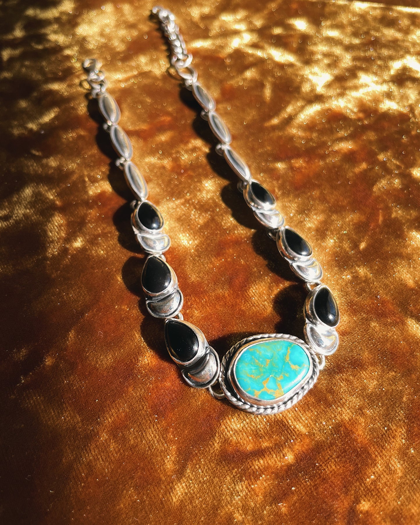 Sonoran & Onyx Turquoise Choker