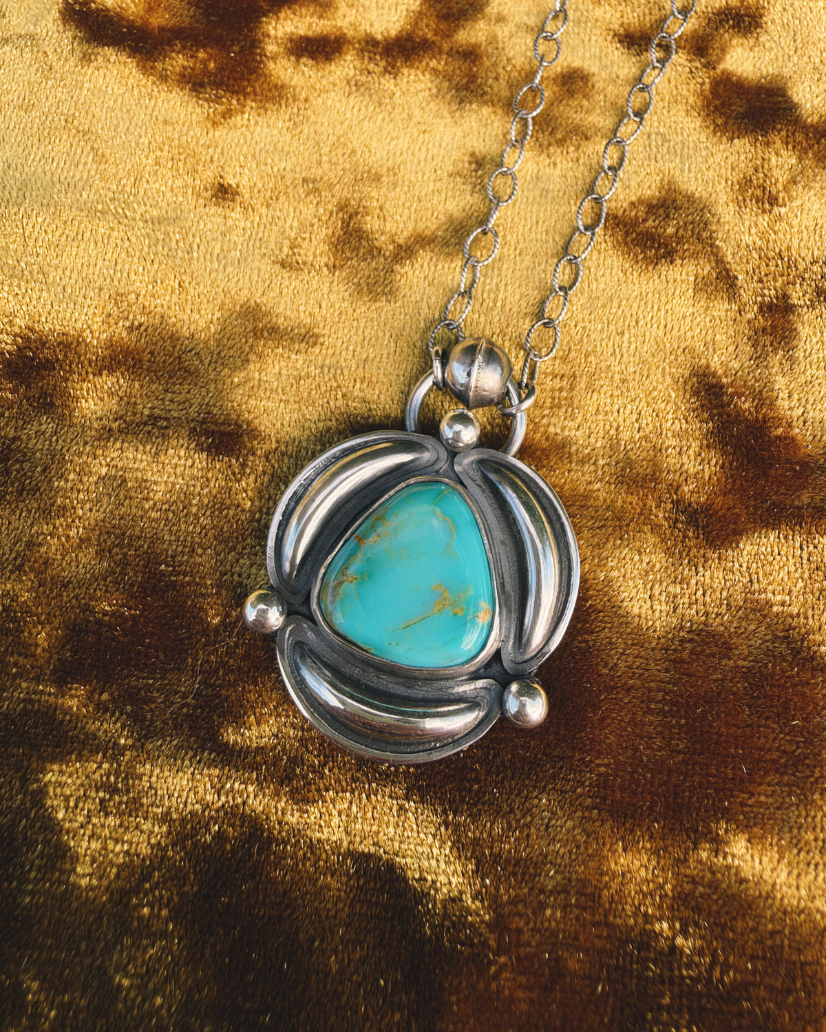 Sonoran Turquoise triangle necklace