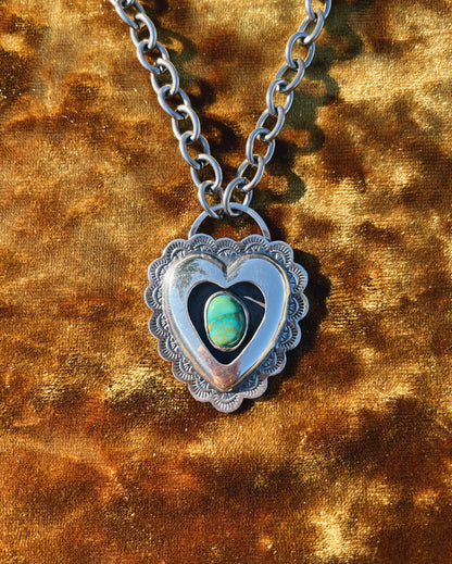 Sterling Silver Heartthrob shadowbox choker