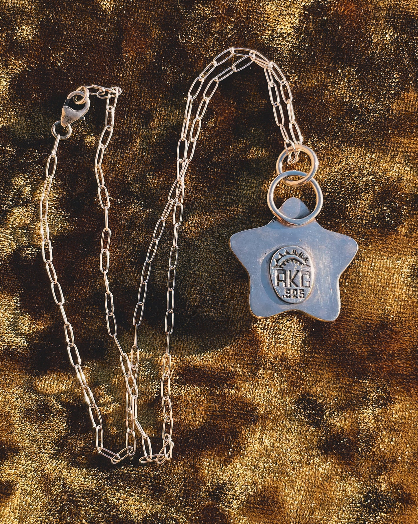 Sterling Silver Turquoise Shadowbox Star