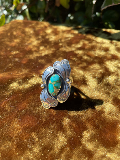 Sonoran Mountain Turquoise in Sterling Silver Ring Sz 7
