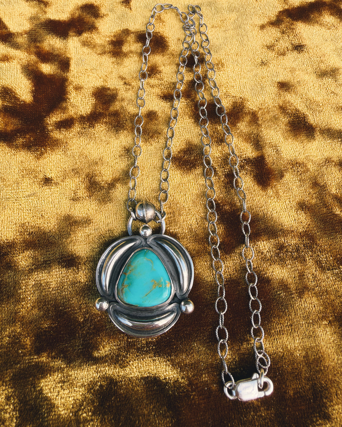 Sonoran Turquoise triangle necklace