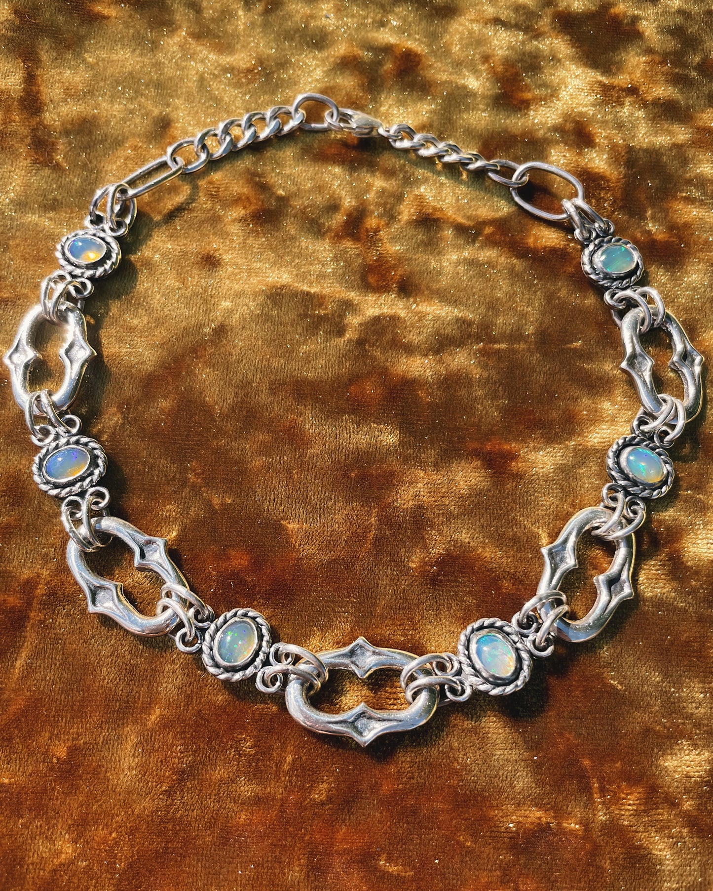 Sterling Silver & Australian Opal Choker