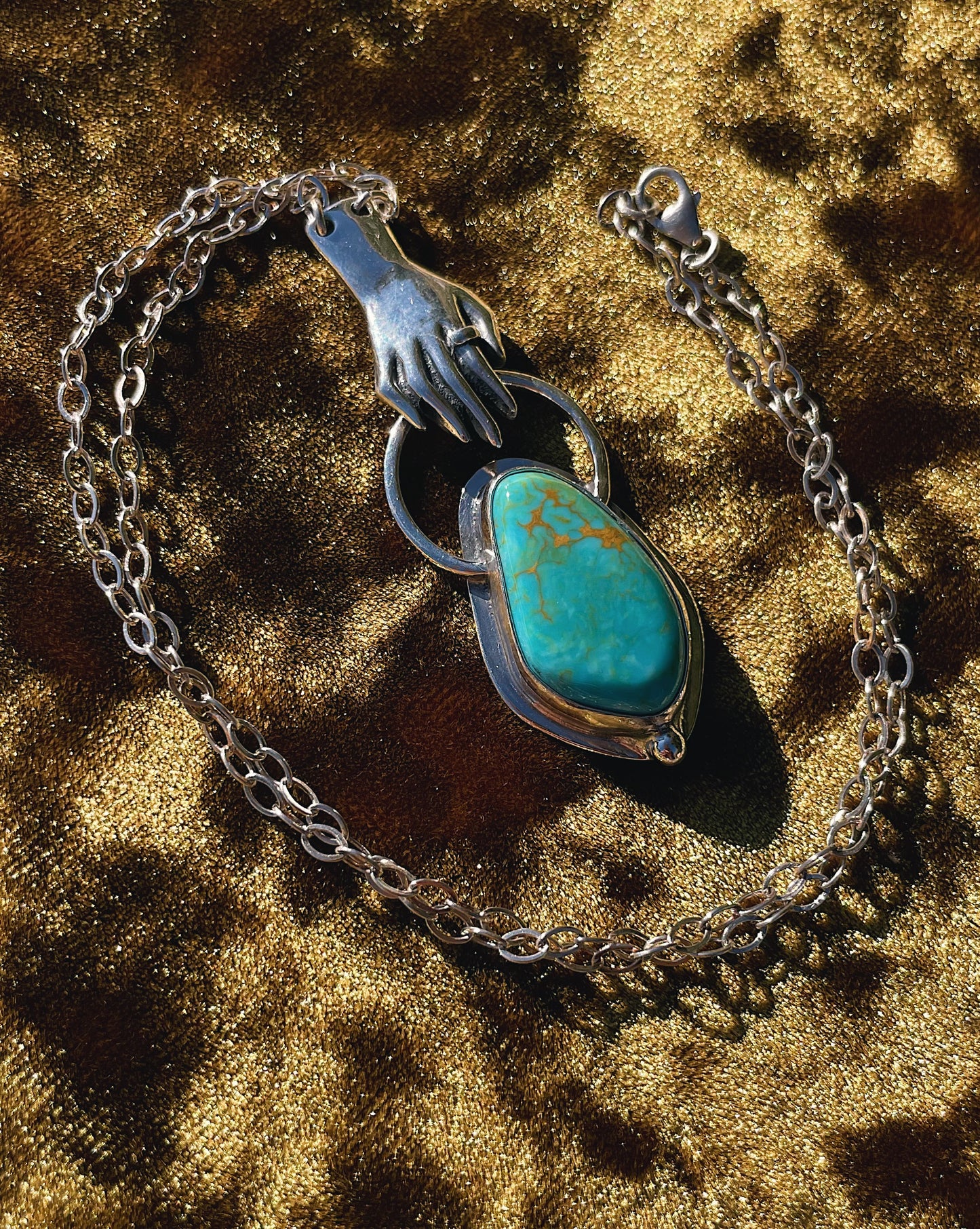 Turquoise Offering hand Necklace