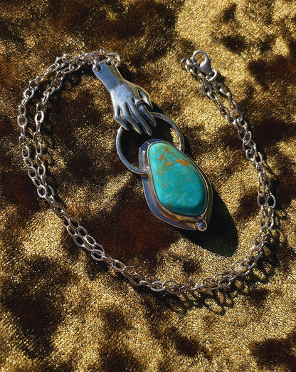 Turquoise Offering hand Necklace