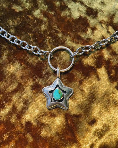 Sterling Silver Turquoise Shadowbox Star