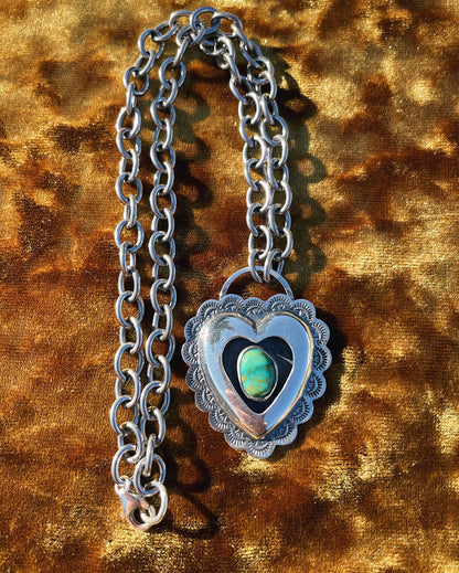 Sterling Silver Heartthrob shadowbox choker