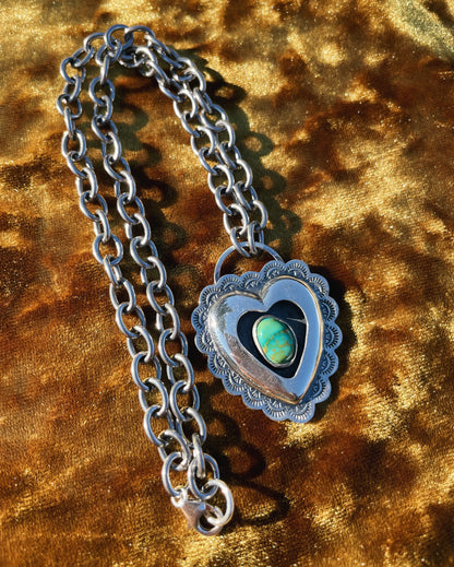 Sterling Silver Heartthrob shadowbox choker