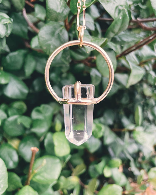 Clear Quartz Prong Talisman