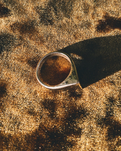 Brutalist Triangle Signet Ring