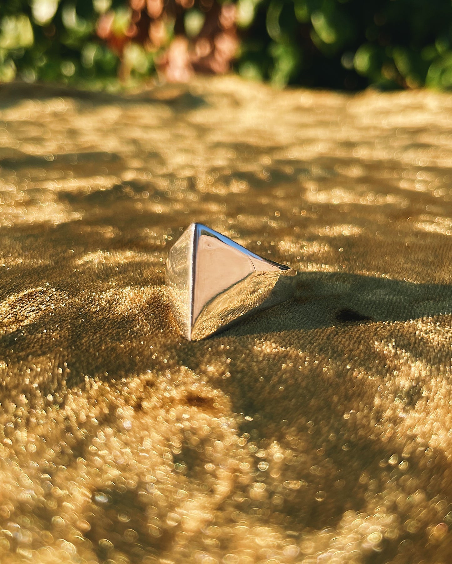 Brutalist Triangle Signet Ring