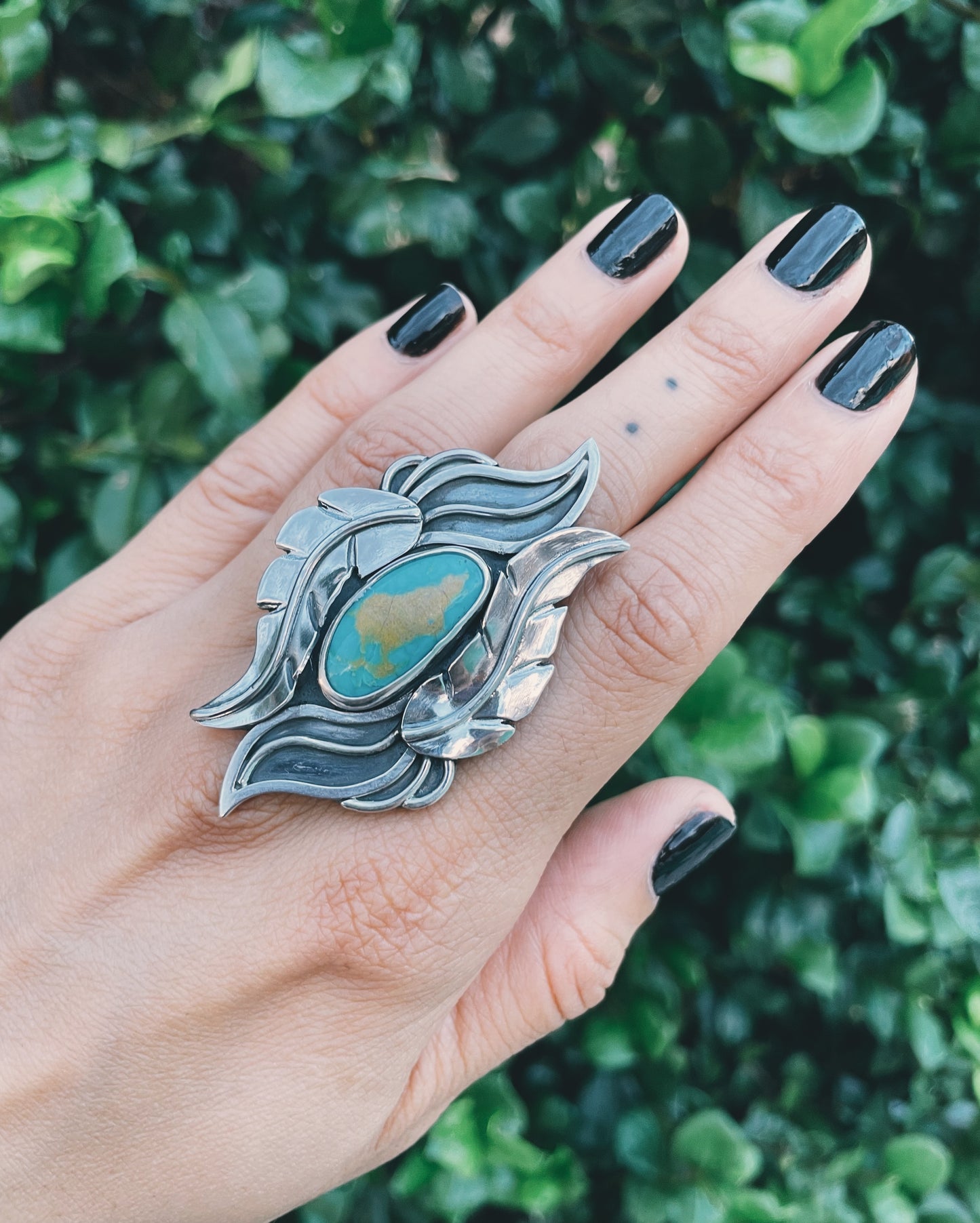 Hachita Turquoise Ring Size 7