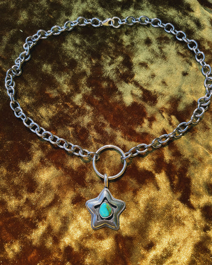 Sterling Silver Turquoise Shadowbox Star