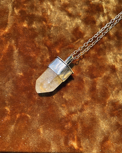 Gold Rutilated Quartz Talisman