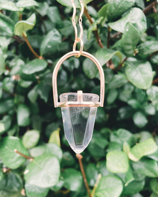 Clear Quartz Prong Talisman