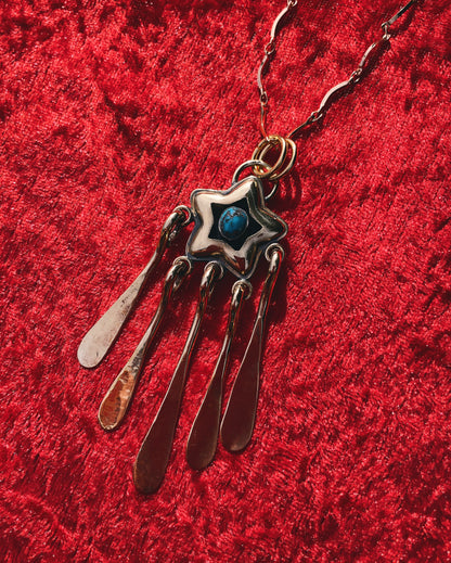 Fringe Turquoise Brass Star shadowbox