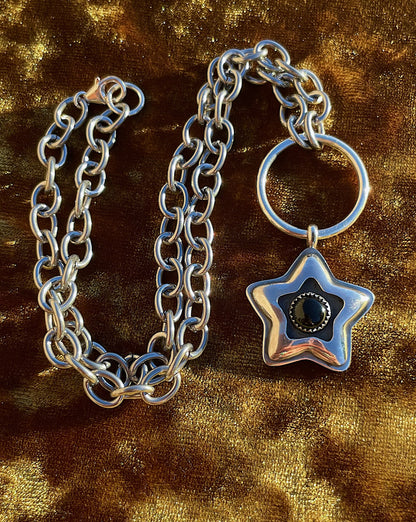 Sterling Silver Star shadowbox choker
