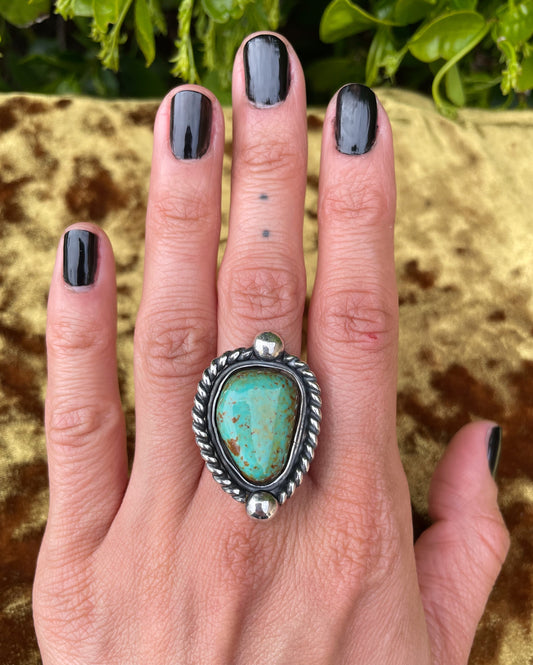 Sonoran Turquoise finished in a ring or pendant