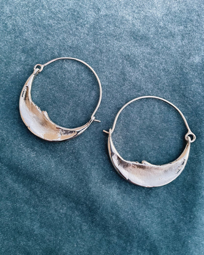Man in the Moon Hoop Earrings