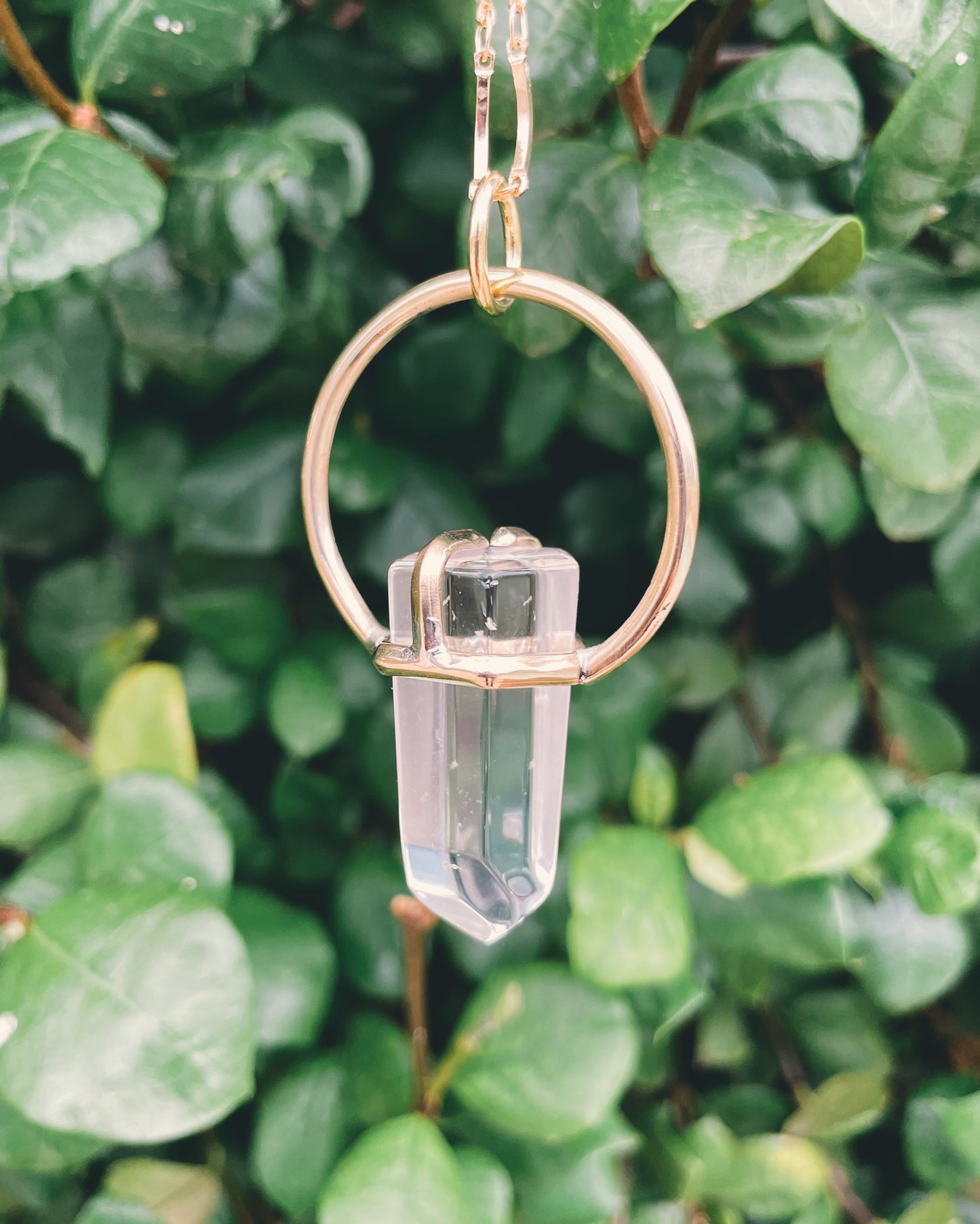 Clear Quartz Prong Talisman