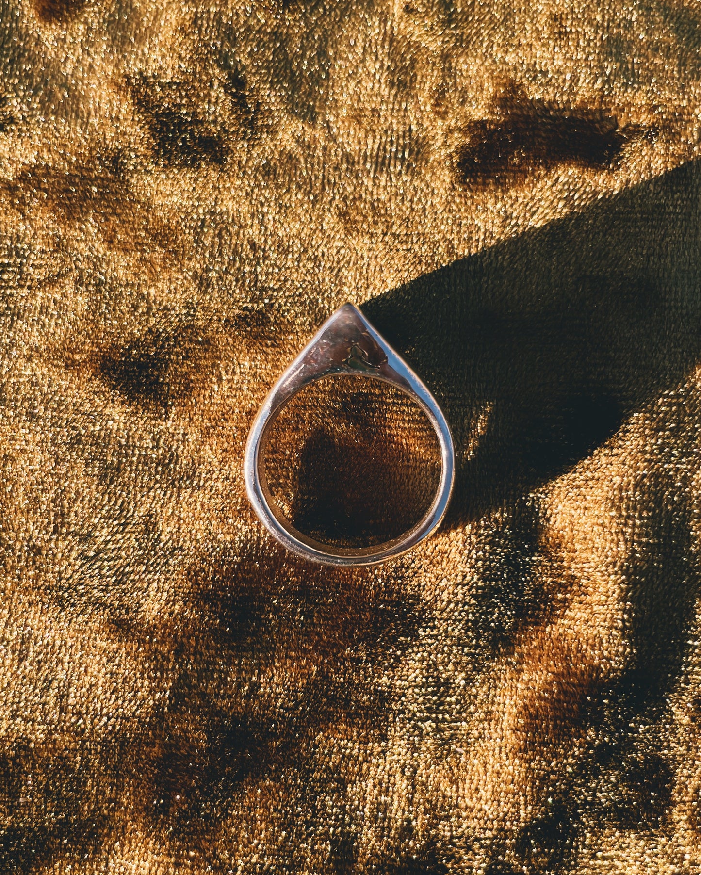 Brutalist Triangle Signet Ring