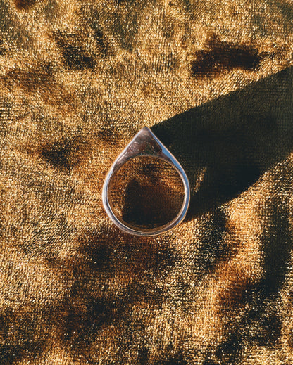 Brutalist Triangle Signet Ring