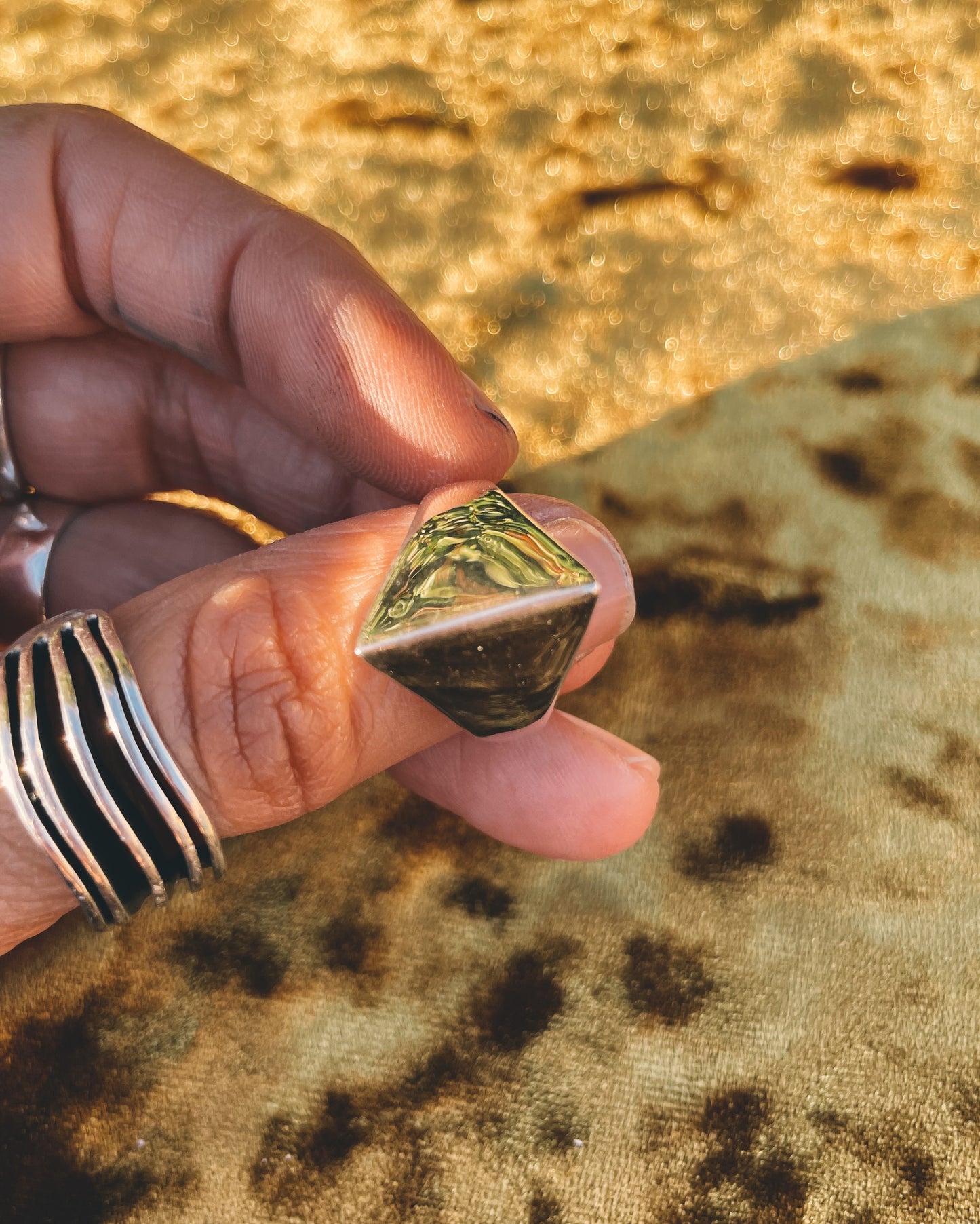 Brutalist Triangle Signet Ring