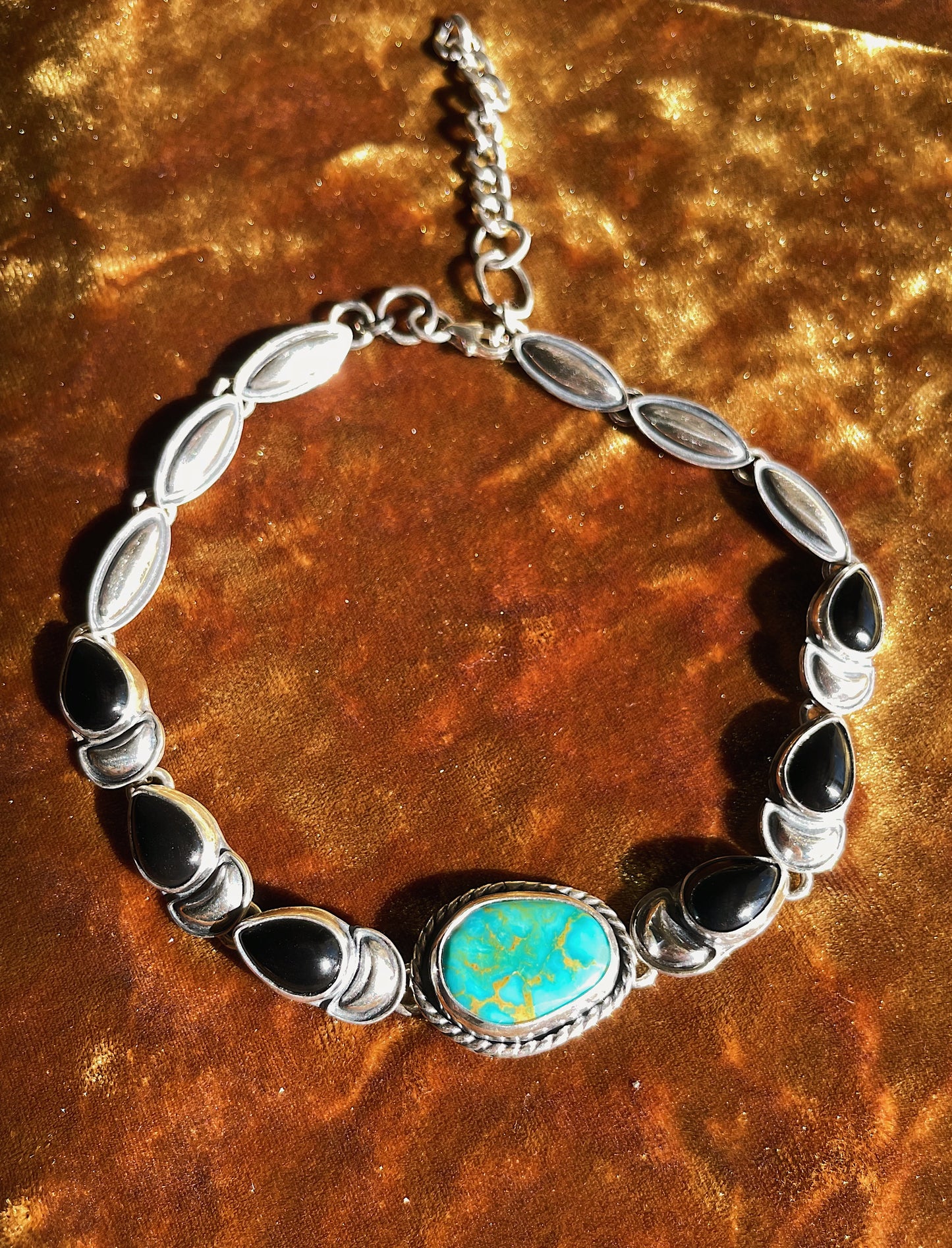 Sonoran & Onyx Turquoise Choker
