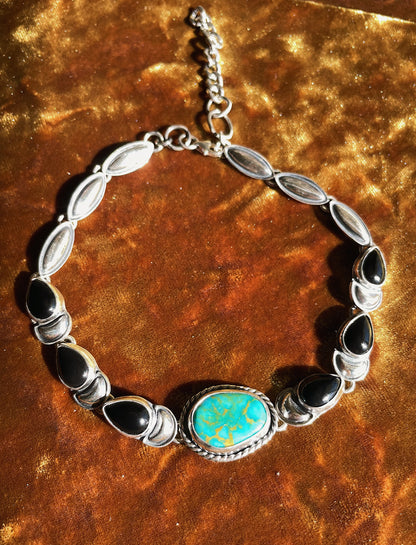 Sonoran & Onyx Turquoise Choker