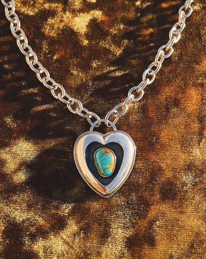 Sterling Silver Heartthrob shadowbox choker