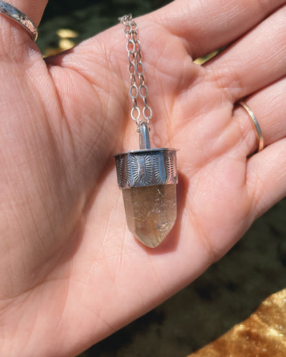 Gold Rutilated Quartz Talisman