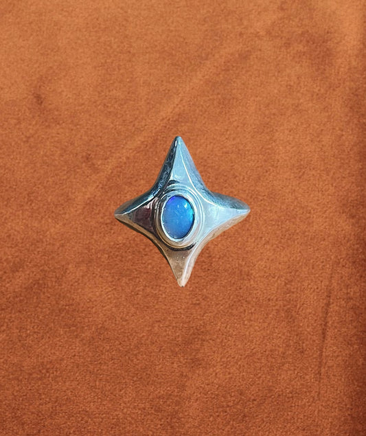 Stardust Opal Ring sz 7