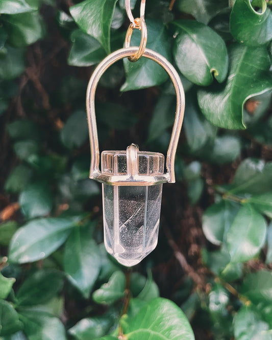 Clear Quartz Prong Talisman