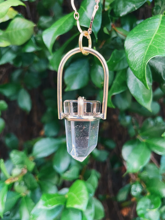 Clear Quartz Prong Talisman