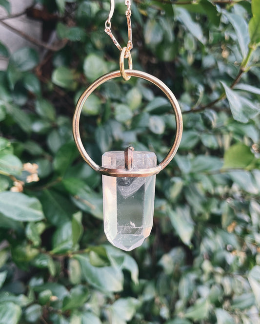 Clear Quartz Prong Talisman