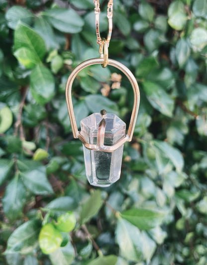 Clear Quartz Prong Talisman