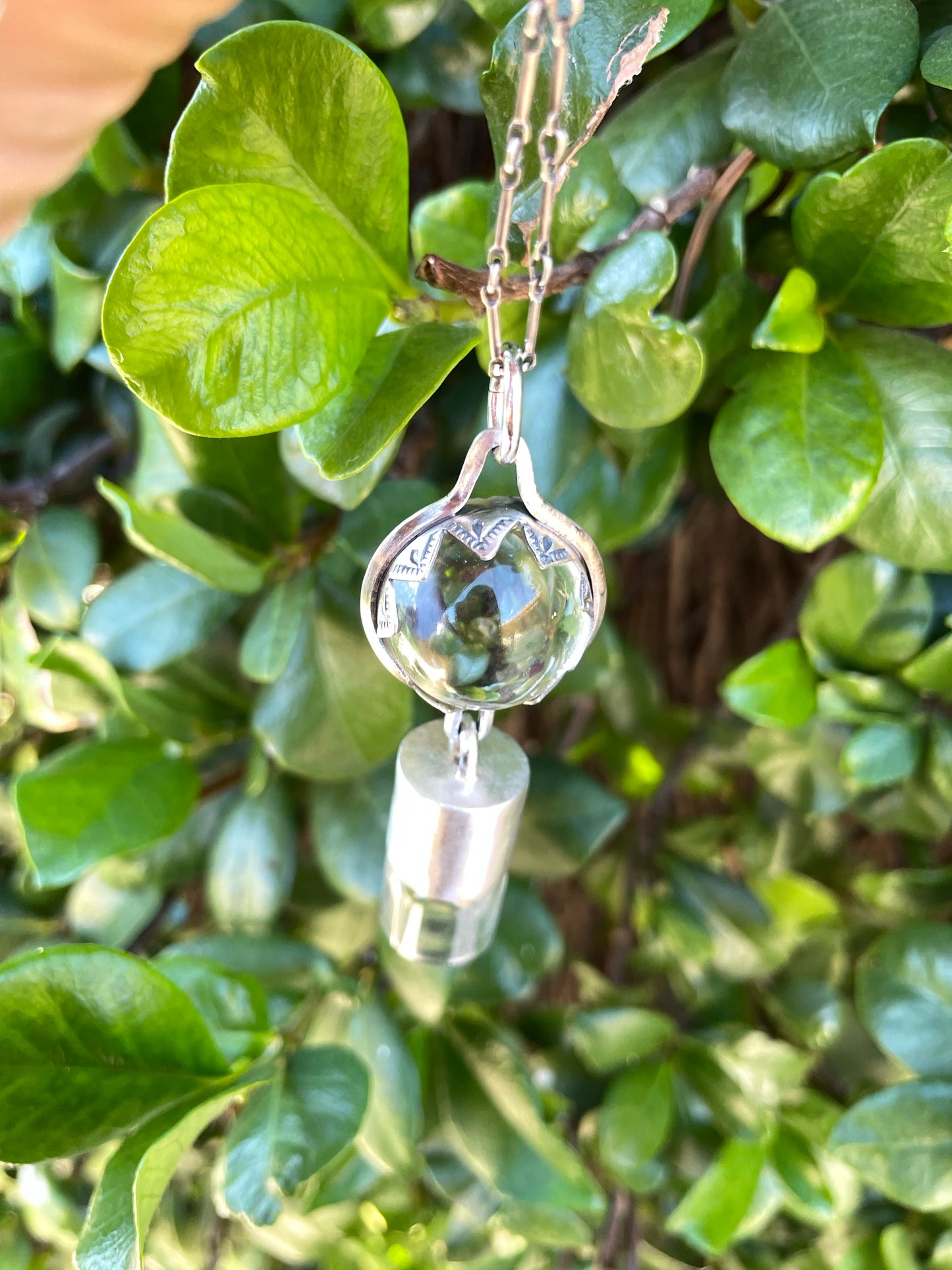Crystal Ball Rollerball necklace