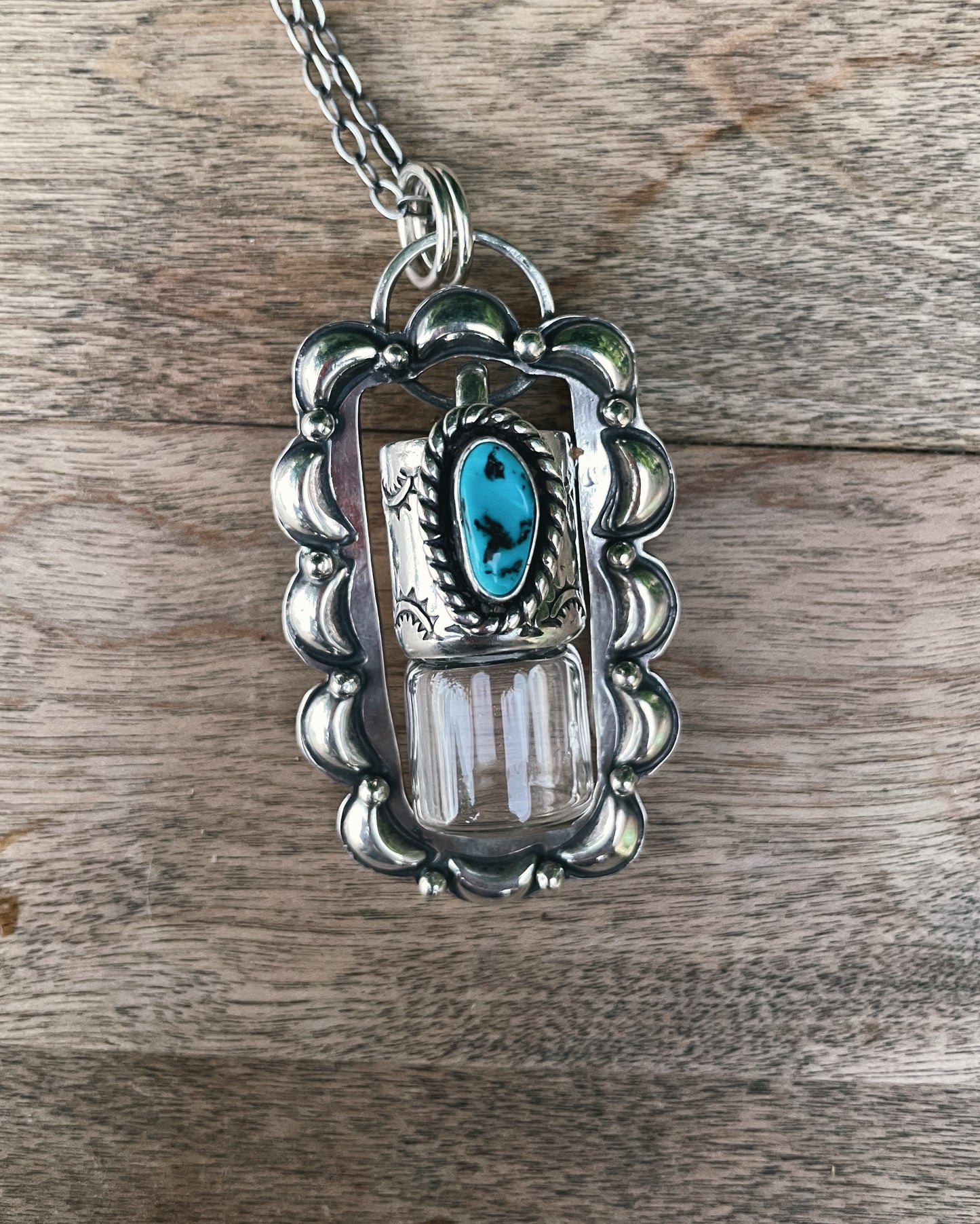 Sterling Silver Frame - Sleeping Beauty Turquoise