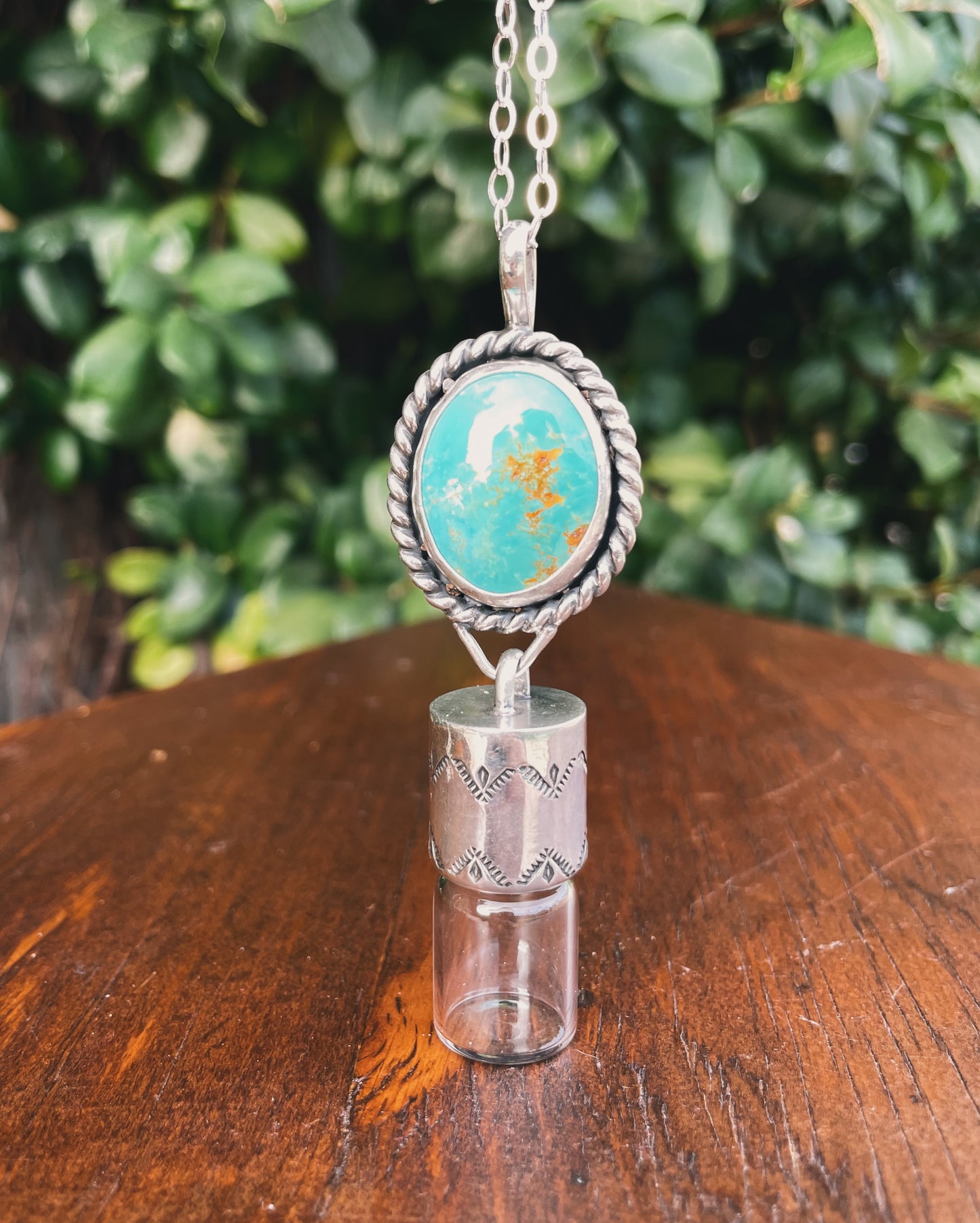 Fox Turquoise Rollerball Necklace