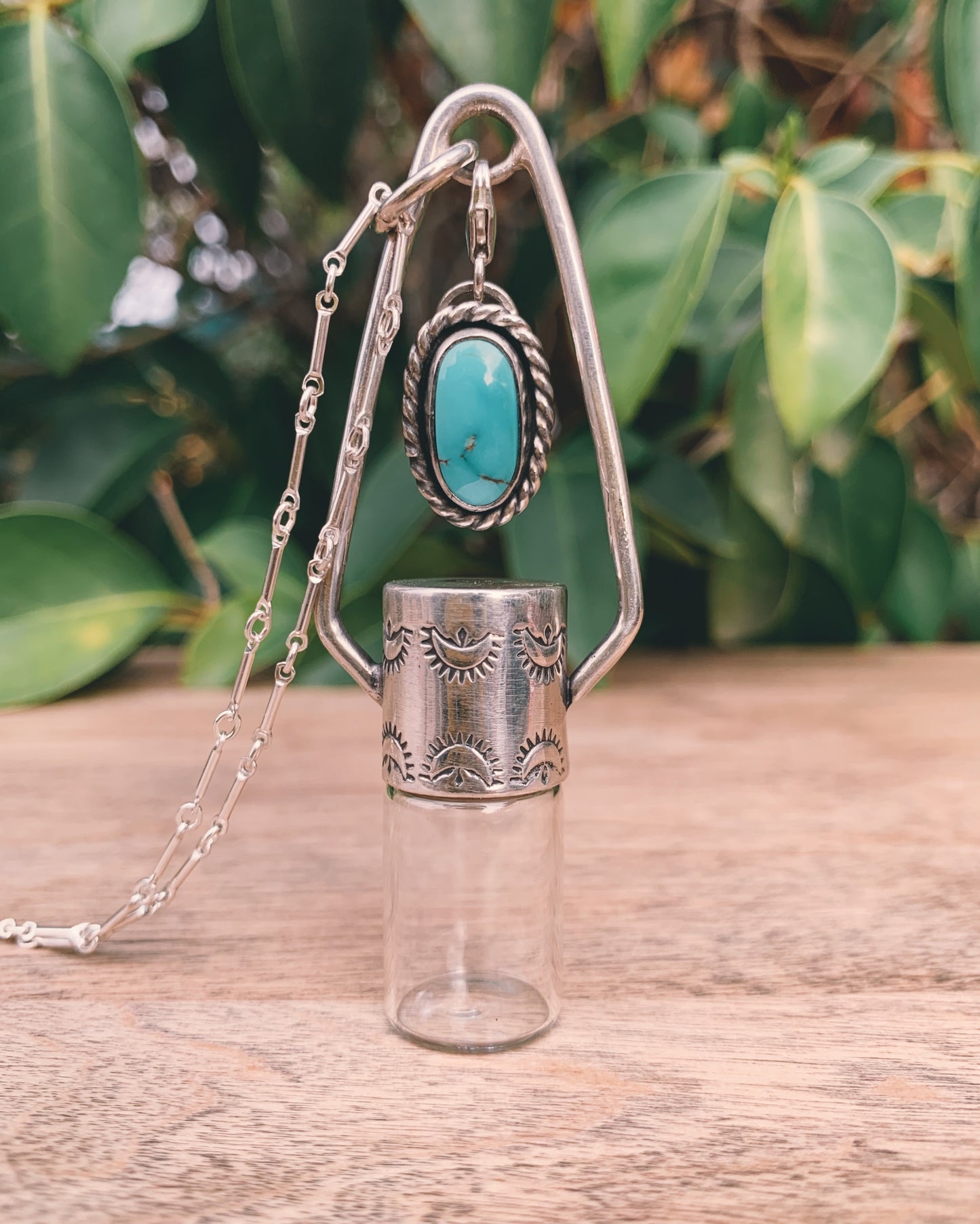 Sterling Silver Charm - Candelaria Turquoise Rollerball Necklace
