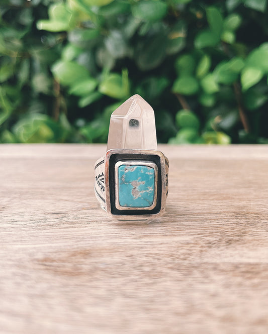 Unisex size 7.5 Turquoise Ring