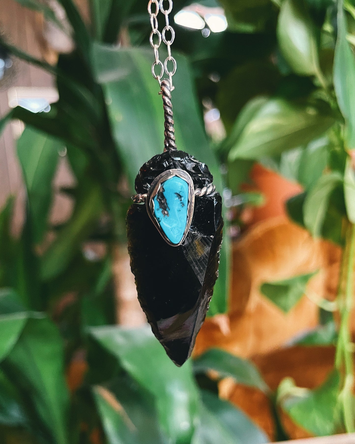 Obsidian Travelers Stone Necklace