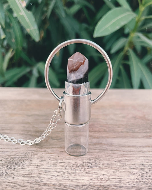 Sterling Silver Horizon -  Super 7 Rollerball Necklace